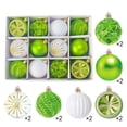 thumbnail image 4 of 12 Pack Electroplated Christmas Baubles, 6Cm Shatterproof Shiny Metallic Tree Ornaments, Glossy Hanging Balls for Xmas Home Party Decor, Green, 4 of 9
