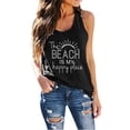 thumbnail image 2 of Women's Tanks Women's Basic Sleeveless Summer Tank Top T Shirt Womens Camisole Black L, 2 of 4