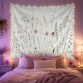thumbnail image 2 of Floral Garden Airy with Vertical Arrangement Wildflowers, Nostalgic Vintage for Botanical Art Lovers, Wall Decor, Mother'S Day Gift, Tapestry Wall Hanging for Dorm and Living Room, 2 of 7
