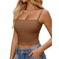 thumbnail image 2 of Ekouaer Ribbed Tank Tops for Women Spaghetti Strap Camisole Top Summer Layering Undershirt Pack of 2, 2 of 6