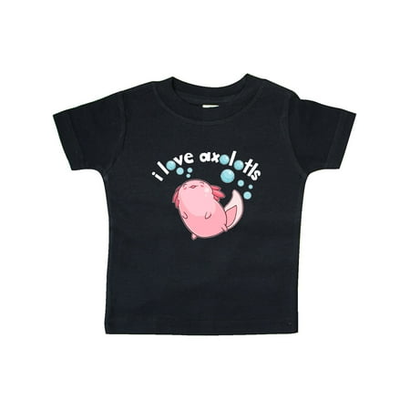 

Inktastic I Love Axolotls with Bubbles Gift Baby Boy or Baby Girl T-Shirt