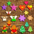 thumbnail image 2 of Juego de cortadores de galletas navideñas: hombre de jengibre, copo de nieve, árbol de Navidad, corazón, estrella, ángel. 18 cortadores de galletas navideñas. Formas navideñas para hornear en, 2 of 8