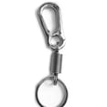 thumbnail image 4 of 4X Sturdy Carabiner Key Chain Key Ring Polished Key Chain Spring Key Chain Business Waist Key Chain, Silver, 4 of 5