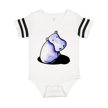 

Inktastic Groovy Purple Hippo Gift Baby Boy or Baby Girl Bodysuit