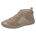 thumbnail image 3 of Gyexs Snow Boots for Women Winter Shoes Toe Cap Furry Lined Ankle Boots Slip On Quilted Comfortable Warm Booties, Coffee, Size 6.5, 3 of 8