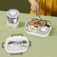 thumbnail image 4 of Stainless Steel Lunch Bento for Adults and Kids 4/5 Compartments Leak Proof Metal Bento Lunch Kids Snack Containers Reusable Snack Bento Lunch Containers with Lids, 4 of 5