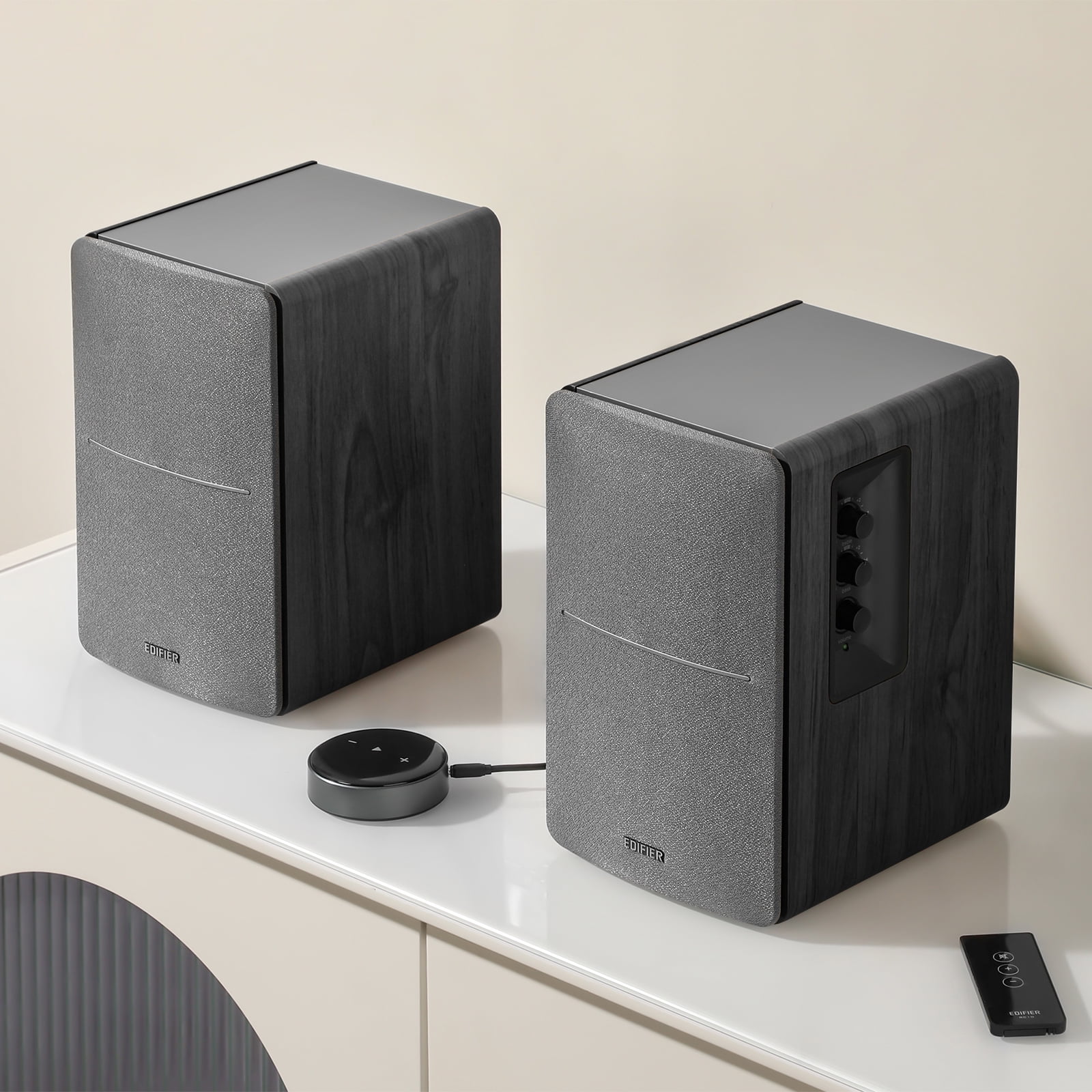 Edifier R1280T Powered Bookshelf Speakers, 2.0 Active Monitor Speaker System, Black