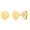 Yellow Gold, variant on Stud Earrings Round Disc Flat Circle 14K Yellow Gold 6mm