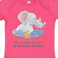 thumbnail image 4 of Inktastic My Grandma Loves Me to the Moon and Back Elephant Family Boys or Girls Baby Bodysuit, 4 of 5