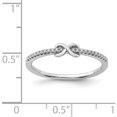 thumbnail image 3 of Sterling Silver Rhodium-Plated Cz Infinity Ring (Size 7) Made In China qr6985-7, 3 of 5