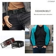 thumbnail image 3 of CTCMSP Double Prong Leather Belts for Men,Men's Brown Casual Work Belt for Jeans, 3 of 7