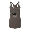 thumbnail image 2 of Wild Bobby, Mom Wife Boss Mother's Day Tri-Blend Racerback Tank Top, Brown, Small, 2 of 6