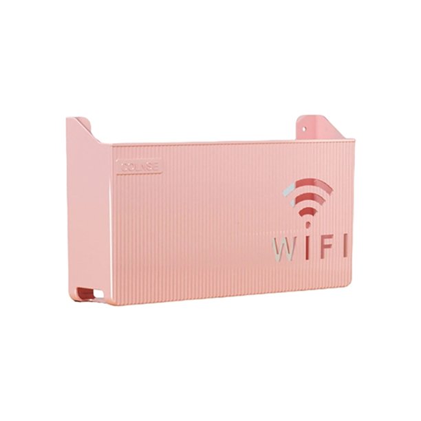 Matsuzay Soporte de pared multiusos para organizador a prueba de polvo y fácil instalación Therming Dissipine multicolor sin señal de bloqueo Almacenamiento y organización del hogar Rosa
