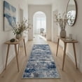 thumbnail image 4 of 5x7 Washable Area Rugs for Living Room and Bedroom, Machine Washable Non Slip Low Pile Rug, Lightweight Indoor Throw Rug with Abstract Print Pattern, Misty Blue, 4 of 5