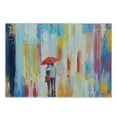 thumbnail image 3 of Urban Cutting Board, Silhouette of a Love Couple in Street Rainy Day Romance in Urban City Life Design, Decorative Tempered Glass Cutting and Serving Board, Small Size, Multicolor, by Ambesonne, 3 of 5