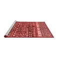 thumbnail image 2 of Ahgly Company Machine Washable Indoor Round Abstract Red Modern Area Rugs, 5' Round, 2 of 4