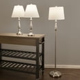 thumbnail image 4 of Lavish Home Set of 3 Lighting Set with 2 Table and 1 Floor Lamp (Silver), 4 of 6