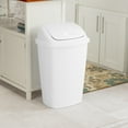 thumbnail image 5 of Sterilite 13.2 Gal. SwingTop Wastebasket White, 5 of 7