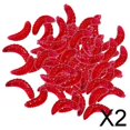 thumbnail image 1 of Cebos de pesca Colamx 5x100 unids/set larva suave pan gusanos rojo 2 piezas, 1 of 8