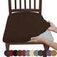 thumbnail image 1 of Nvzi Fundas de asiento impermeables para comedor, fundas protectoras de asiento de silla elásticas, extraíbles y lavables, fundas de asiento de silla de cocina (4 piezas, marrón oscuro), 1 of 3
