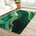 thumbnail image 1 of Marble Rug & Home Decor - Emerald Green and Gold Rugs for Entryway, Front Door Mat Indoor Entrance, Washable Rugs, 2x3 Rug, Non Slip Soft Small Area Rug, Modern Luxury Carpet & Room Decorations Y-&133, 1 of 7