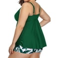 Women Plus Size Tankini Swimsuits Flowy 2 Pieces Bathing Suits with