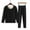 Black, variant on QNANSPI Women Crew Neck Thermal Underwear 2 Piece Fleece Lined Warm Thick Cozy Base Layer Top and Bottom Inner Wear Pajama Sets