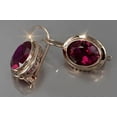 thumbnail image 2 of HOOUN Gold Cubic Zirconia Red Ear Hook Drop Dangle Earrings Anniversary Jewelry Gift-Gold, 2 of 3