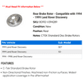 thumbnail image 2 of Rear Brake Rotor - Compatible with 1994 - 1999 Land Rover Discovery 1995 1996 1997 1998, 2 of 2