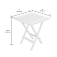 thumbnail image 3 of Gracious Living Outdoor Resin Folding Side Table White, 3 of 5