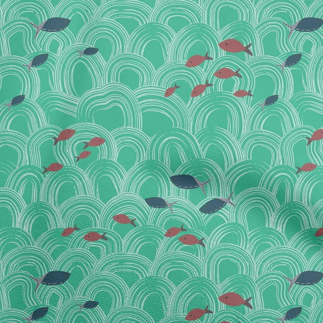 oneOone Viscose Chiffon Sea Green Fabric Sea Craft Projects Decor Fabric Printed By The Yard 42 Inch Wide
