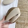 thumbnail image 5 of Samdudou Slip On Shoes for Women Closed Toe Classic Round Toe Loafers Ribbed Textured Upper Minimalist Lightweight Casual Everyday Walking Flats, 5 of 5