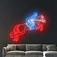 thumbnail image 4 of Handmadetneonsign Equestrian Neon Sign, Man Riding Horse Wall Art Decor, Horse Rider Sport Wall Decor, 4 of 5
