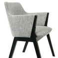 thumbnail image 6 of Renzo Light Gray Fabric and Black Wood Dining Side Chairs - Set of 2, 6 of 8