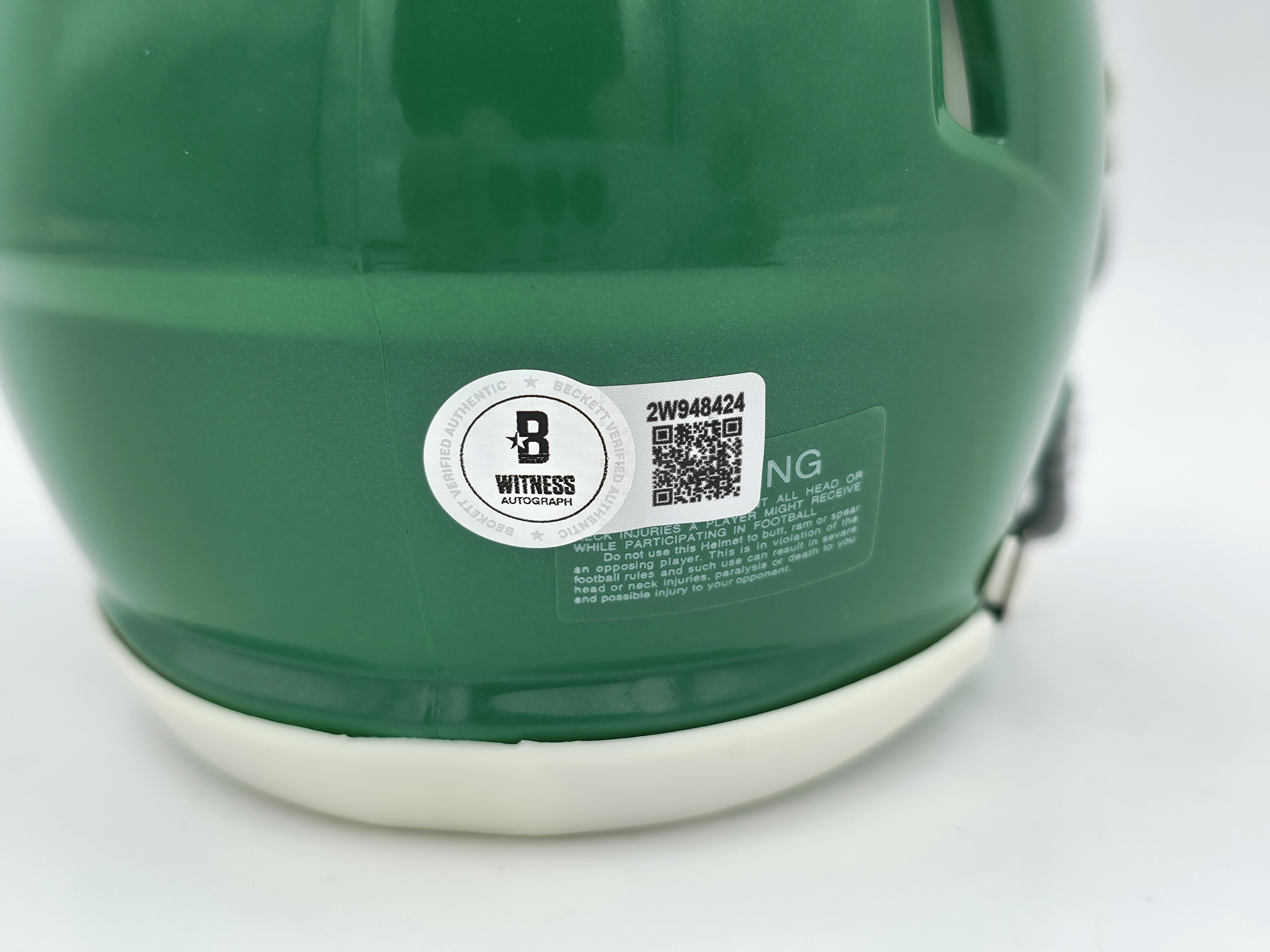 DeSean Jackson Autographed Philadelphia Eagles 2023 Alternate Kelly Green Speed Mini Helmet Beckett BAS Witness 243639