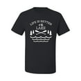 thumbnail image 2 of Wild Bobby, Life Is Better At The Lake, Men Graphic Tee, Black, Small, 2 of 4