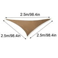thumbnail image 2 of Christmas Savings Clearance! Cbcbtwo Sun Shade Sail, 8'2" x 8'2" x 8'2" Triangle Canopy Sun Shade Sail, UV Block Gray Sunshade for Patio Backyard Lawn Garden Swimming Pools Outdoor Activities, 2 of 5