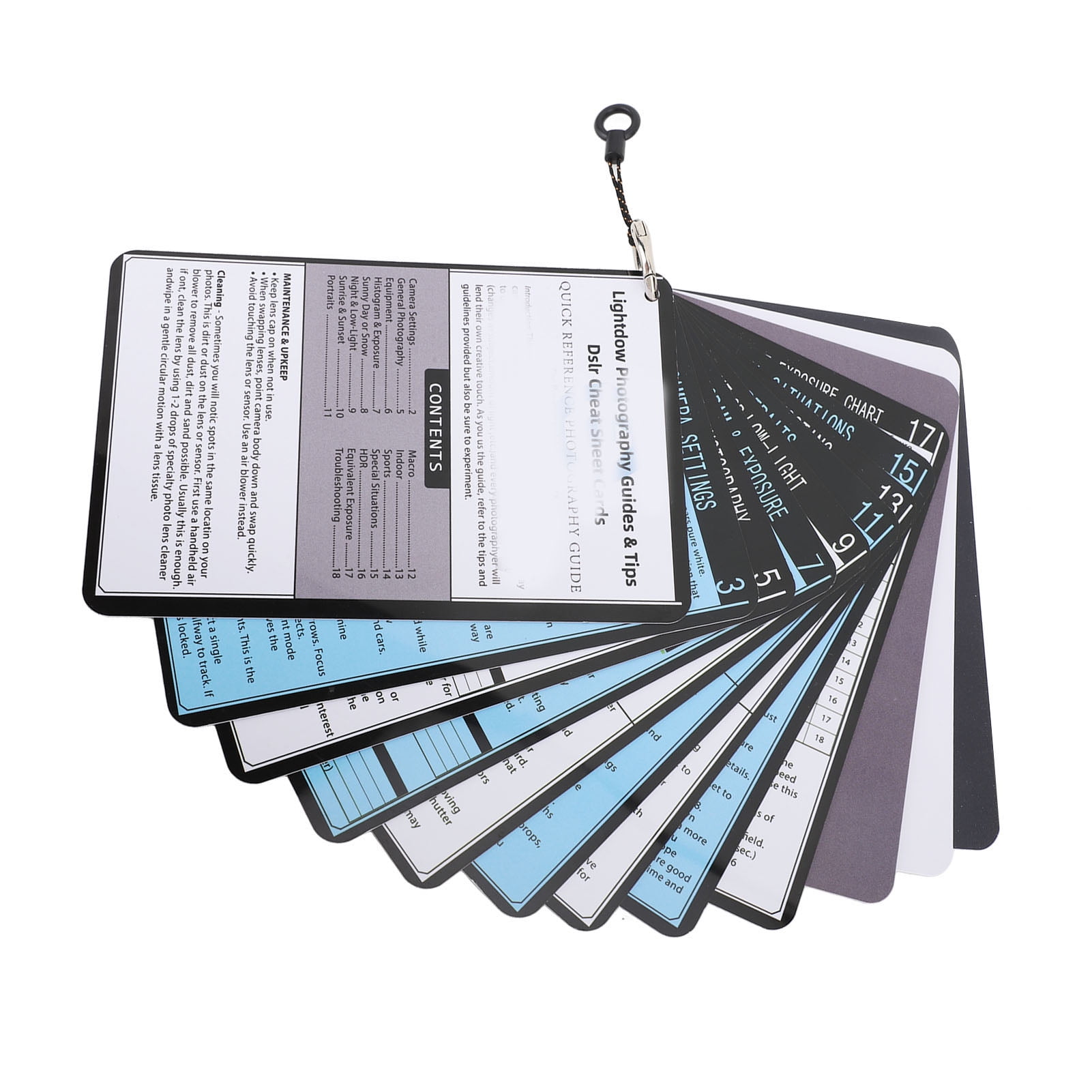 Photography DSLR Cheat Sheet White Balance Gray Card Bundle Quick