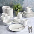 thumbnail image 3 of Juego de vajilla Gibson Home Zen Buffet de porcelana, 30 piezas, blanco, 3 of 7