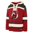 thumbnail image 2 of Men's '47 Martin Brodeur Red New Jersey Devils Retired Player Name & Number Lacer Pullover Hoodie, 2 of 3