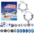 thumbnail image 2 of Calendario de Adviento de 24 días para niñas y niños, conjunto de pulseras de joyería azul con caja de regalo, Cuenta atrás, Navidad, 2024, 2 of 4