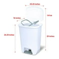thumbnail image 2 of Glad Kitchen Trash Can with Lid and Garbage Bag Rings, 20 Gallon, White, 4 Pack, 2 of 6