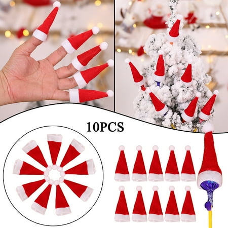 

Mini Christmas Hats Christmas Lollipop Hats Christmas Non-woven Caps