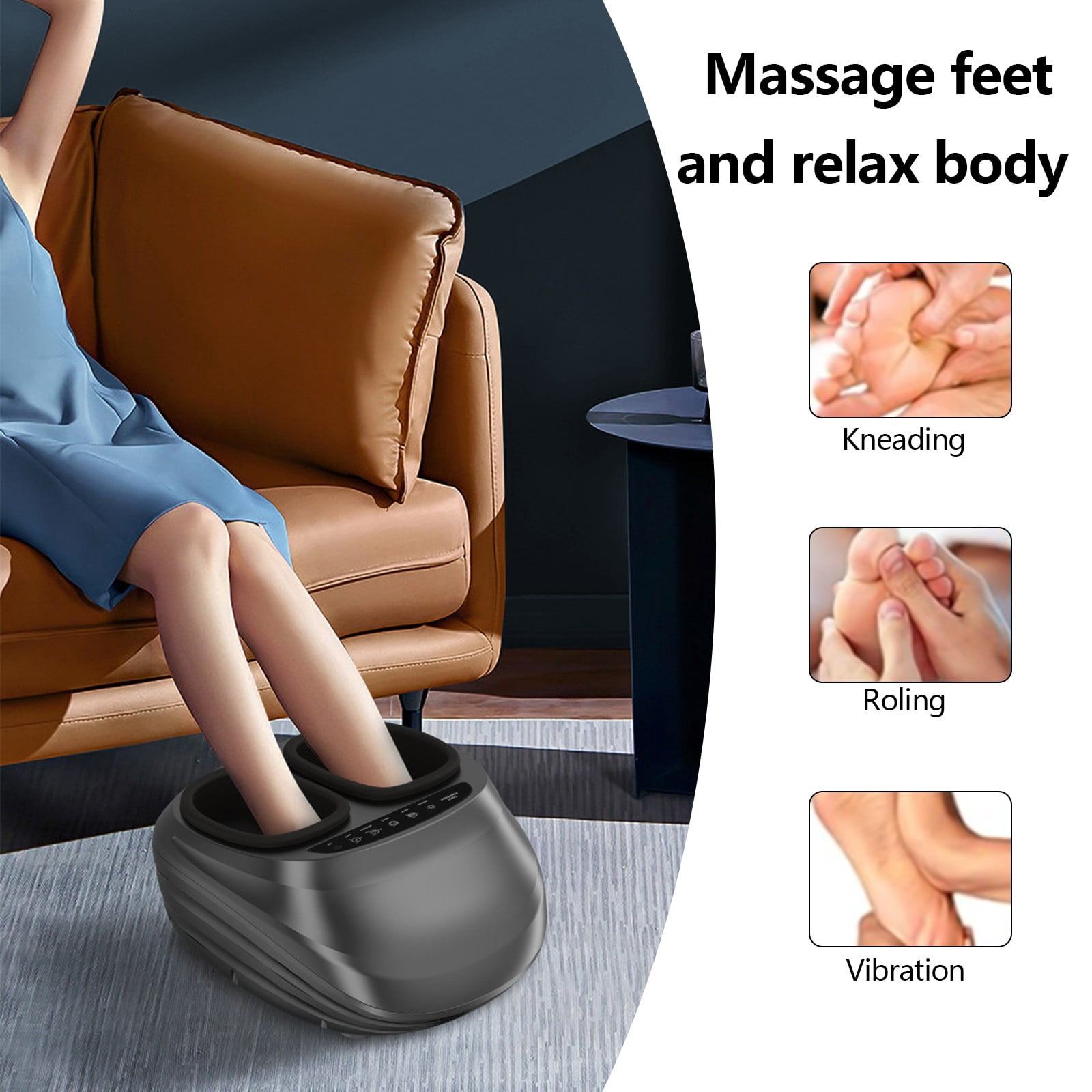 Jacgood Foot Massager Machine with Heat and Remote Delivers Relief for Tired Muscles,Shiatsu Deep Kneading, Gifts for Men and Women, Fits Feet Up to Men Size 12.5
