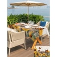 thumbnail image 5 of Outdoor Tablecloth with Umbrella Hole for Patio/Picnic/Party/Camping, Summer Sunflowers Waterproof Table Cloth Rectangle Table Cover Washable, Rustic Floral Fence Farmhouse Butterflies (60"x 120"), 5 of 9
