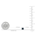 thumbnail image 2 of Dazzlingrock Collection 0.05 CT Round Blue Diamond Unisex Stud Earrings, Sterling Silver, 2 of 5