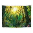 thumbnail image 5 of BCIIG Fantasy Forest Tapestry Mystic River Fairy Tale Tree Tapestry Sunrise Landscape Sunset Nature Psychedelic Wall Hanging Headboard Bedroom Living Room Home Decoration 40x60inch, 5 of 6