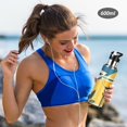 thumbnail image 5 of Yayeee 20oz Double Wall Stainless Steel Water Bottle with Flip Straw, Yellow Glasses, 5 of 7
