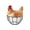 A, variant on C Wrought Iron Hen Shape Storage Basket C For Eggs Fruit Snacks Kitchen Counter Organizer Decorative