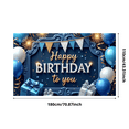 thumbnail image 2 of Decorative Design Birthday Banner Colorful Balloons Party Backdrop Festive Fireworks for Celebration Indoor Event Decoration, 2 of 7